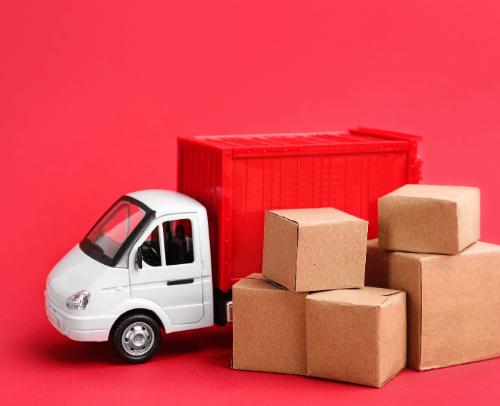 Unicorn Soft Labs Courier Delivery truck with boxes